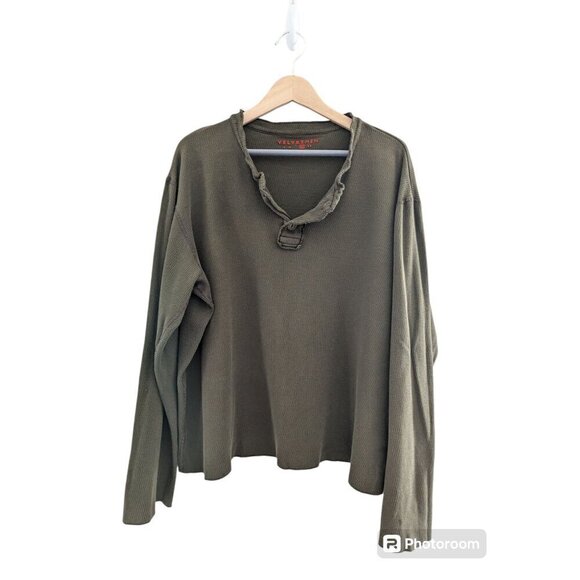 Velvet by Graham & Spencer Oversized Henley Tee Size XL - Picture 1 of 9